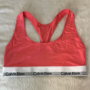 Coral CK racerback bra, NWOT